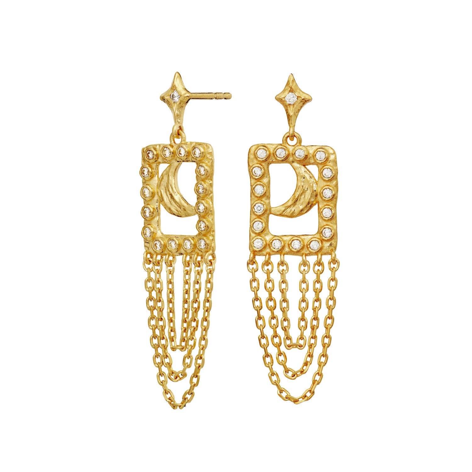 Barbra hængeøreringe - forgyldt